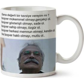 Art Hediye Haluk Bilginer Tavsiye İki Tarafı Baskılı Kupa Bardak