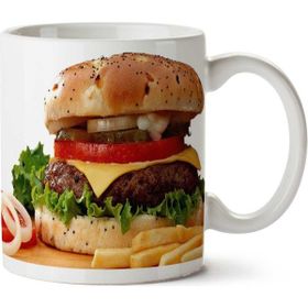 Art Hediye Hamburger İki Tarafı Baskılı Kupa Bardak
