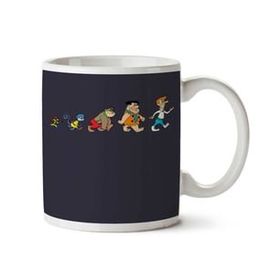 Art Hediye Hanna Barbera Evolution İki Tarafı Baskılı Kupa Bardak