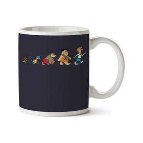 Art Hediye Hanna Barbera Evolution İki Tarafı Baskılı Kupa Bardak