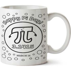Art Hediye Happy Pi Day 3,1415 İki Tarafı Baskılı Kupa