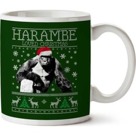 Art Hediye Harambe Loved Christmas Knit İki Tarafı Baskılı Kupa Bardak