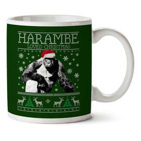Art Hediye Harambe Loved Christmas Knit İki Tarafı Baskılı Kupa Bardak