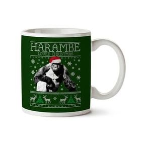 Art Hediye Harambe Loved Christmas Knit İki Tarafı Baskılı Kupa Bardak