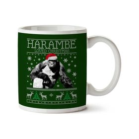Art Hediye Harambe Loved Christmas Knit İki Tarafı Baskılı Kupa Bardak