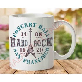 Art Hediye Hard Rock 1920 İki Tarafı Baskılı Kupa Bardak
