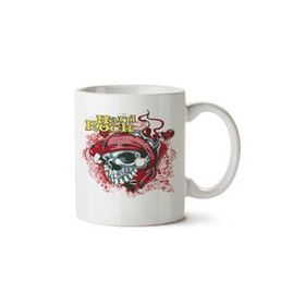 Art Hediye Hard Rock Kuru Kafa İki Tarafı Baskılı Kupa Bardak