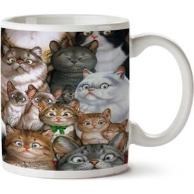 Art Hediye Harika Kediler Kedi Cat İki Tarafı Baskılı Kupa Bardak