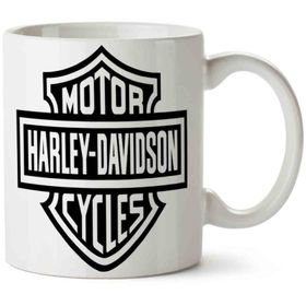 Art Hediye Harley Davidson İki Tarafı Baskılı Kupa Bardak