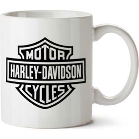 Art Hediye Harley Davidson İki Tarafı Baskılı Kupa Bardak