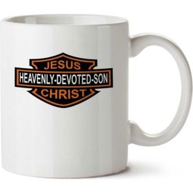 Art Hediye Harley Davısıon Jesus Christ İki Tarafı Baskılı Beyaz Kupa