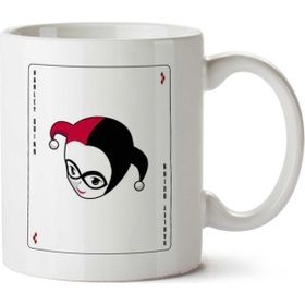 Art Hediye Harley Quinn Classic Playing Card Suicide Squad İki Tarafı Baskılı Beyaz Kupa