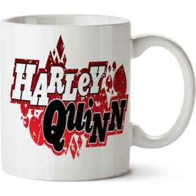 Art Hediye Harley Quinn Logo İki Tarafı Baskılı Beyaz Kupa