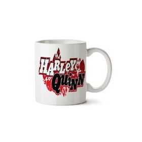 Art Hediye Harley Quinn Logo İki Tarafı Baskılı Beyaz Kupa