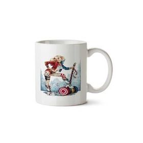 Art Hediye Harley Quinn Şiddet İki Tarafı Baskılı Beyaz Kupa