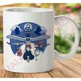 Art Hediye Hayal Gücü Studio Ghibli Uçuşu İki Tarafı Baskılı Kupa Bardak