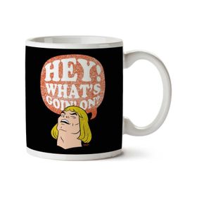 Art Hediye He Man Hey Whats Goin On Iki Tarafı Baskılı Kupa Bardak