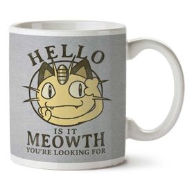 Art Hediye Hello Is It Meowth Yore Looking For Pokemon İki Tarafı Baskılı Kupa Bardak