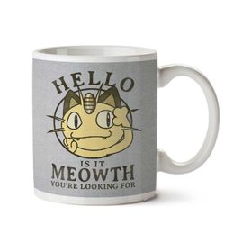 Art Hediye Hello Is It Meowth Yore Looking For Pokemon İki Tarafı Baskılı Kupa Bardak