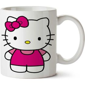 Art Hediye Hello Kitty Cartoon İki Tarafı Baskılı Kupa Bardak