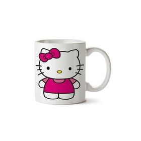 Art Hediye Hello Kitty Cartoon İki Tarafı Baskılı Kupa Bardak