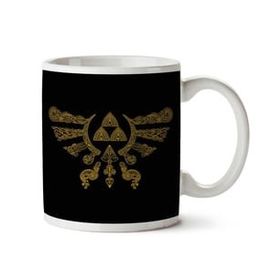Art Hediye Henna Hylian Symbol Zelda İki Tarafı Baskılı Kupa Bardak
