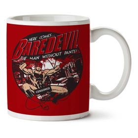 Art Hediye Here Comes Baredevil The Man Without Pants Daredevil Parody Iki Tarafı Baskılı Kupa Bardak