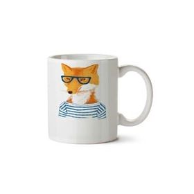 Art Hediye Hipster Fox İki Tarafı Baskılı Kupa Bardak