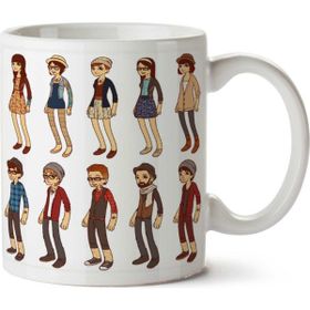 Art Hediye Hipster İnsanlar İki Tarafı Baskılı Kupa Bardak