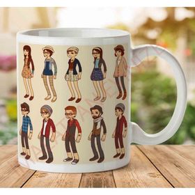 Art Hediye Hipster İnsanlar İki Tarafı Baskılı Kupa Bardak