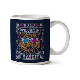 Art Hediye Ho Ho Homecoming Saved By The Bell Christmas Knit Iki Tarafı Baskılı Kupa Bardak