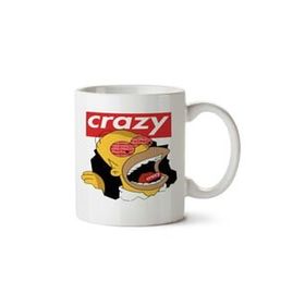 Art Hediye Homer Crazy Simpson İki Tarafı Baskılı Kupa Bardak