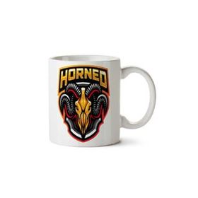 Art Hediye Horned İki Tarafı Baskılı Kupa Bardak