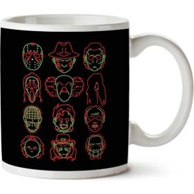Art Hediye Horror Characters Heads İki Tarafı Baskılı Kupa Bardak