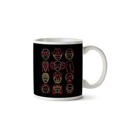 Art Hediye Horror Characters Heads İki Tarafı Baskılı Kupa Bardak