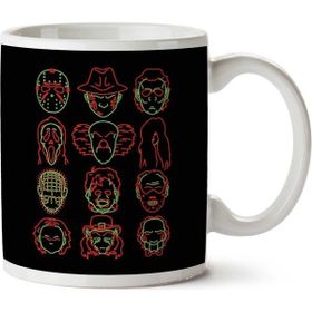 Art Hediye Horror Characters Heads İki Tarafı Baskılı Kupa Bardak