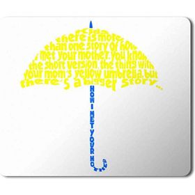 Art Hediye How I Met Your Mother Yellow Umbrella 3 Baskılı 23x19 cm Mouse Pad