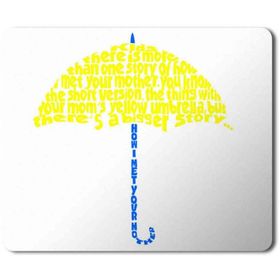 Art Hediye How I Met Your Mother Yellow Umbrella 3 Baskılı 23x19 cm Mouse Pad
