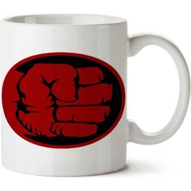 Art Hediye Hulk Hands Hulk Yumruk İki Tarafı Baskılı Kupa Bardak