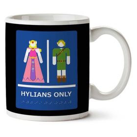 Art Hediye Hylians Only Restroom Zelda Breath Of Wind.png iki Tarafı Baskılı Kupa Bardak