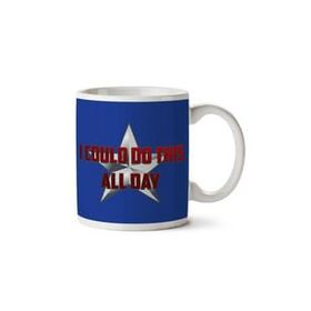 Art Hediye I Could Do This All Day Captain America Steve Rogers İki Tarafı Baskılı Kupa Bardak