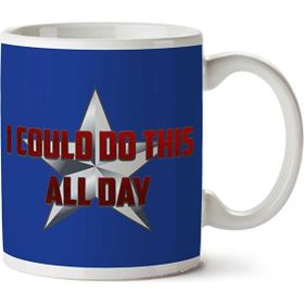 Art Hediye I Could Do This All Day Captain America Steve Rogers İki Tarafı Baskılı Kupa Bardak