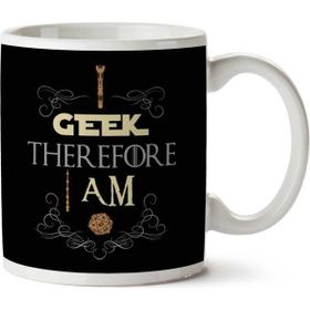 Art Hediye I Geek Therefore I Am Fantasy İki Tarafı Baskılı Kupa Bardak