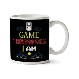 Art Hediye I Geek Therefore I Am Gaming İki Tarafı Baskılı Kupa Bardak