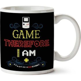 Art Hediye I Geek Therefore I Am Gaming İki Tarafı Baskılı Kupa Bardak