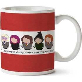 Art Hediye I Like Stories Where Women Save Themselves İki Tarafı Baskılı Kupa Bardak