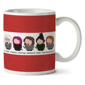 Art Hediye I Like Stories Where Women Save Themselves İki Tarafı Baskılı Kupa Bardak