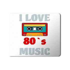 Art Hediye I Love 80S Music 80'ler Müziğini Seviyorum Baskılı 23x19 cm Mouse Pad