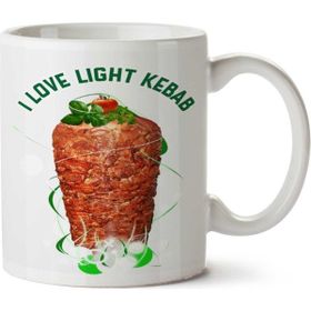 Art Hediye I Love Light Kebab İki Tarafı Baskılı Kupa