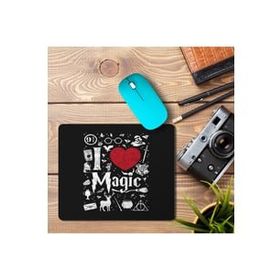 Art Hediye I Love Magic 2 Baskılı 23x19 cm Mouse Pad